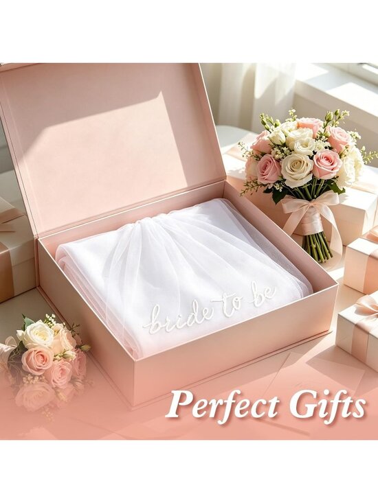Women\'s Simple White Tulle Polyester Embroidered Bride To Be Veil Hair Clip main image 7